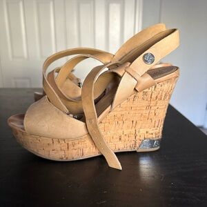 Guess cork wedges W size 8